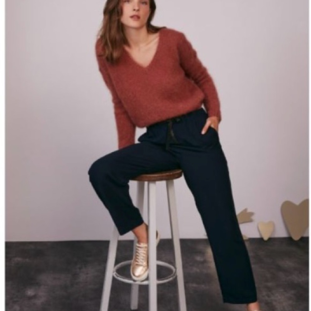 Stylish Women's Dark Blue Trousers